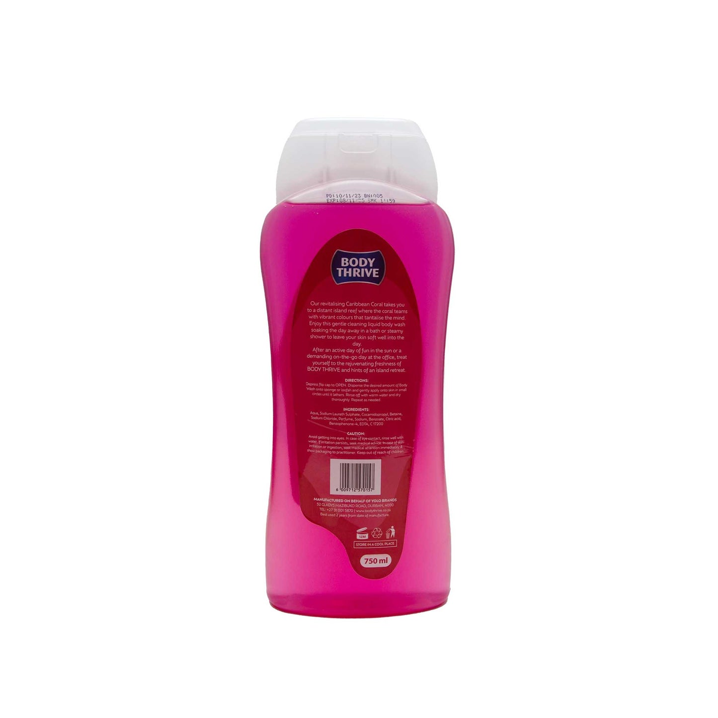 Body Thrive Caribbean Coral Body Wash (750ml)