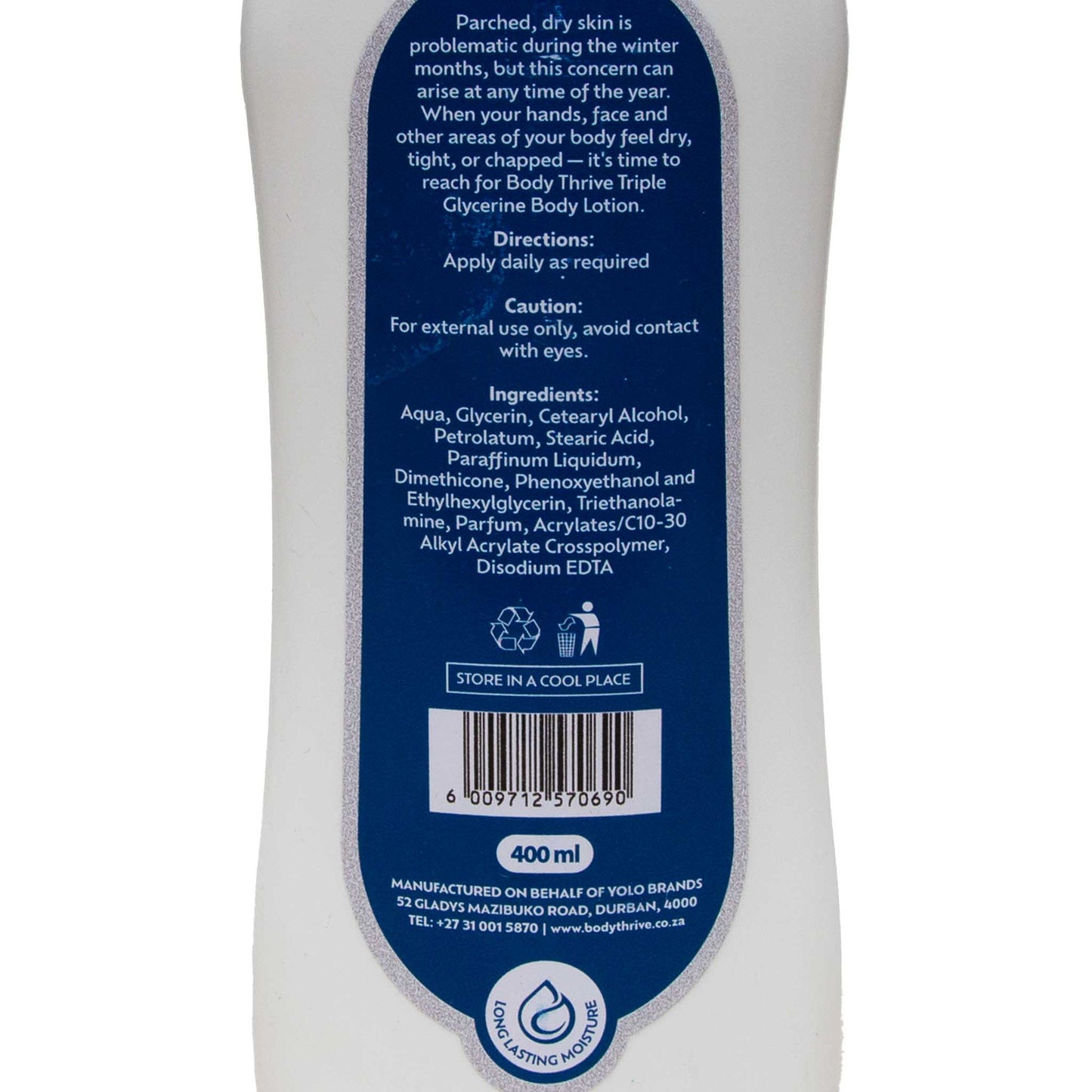 Body Thrive Triple Glycerine Body Lotion (400ml)