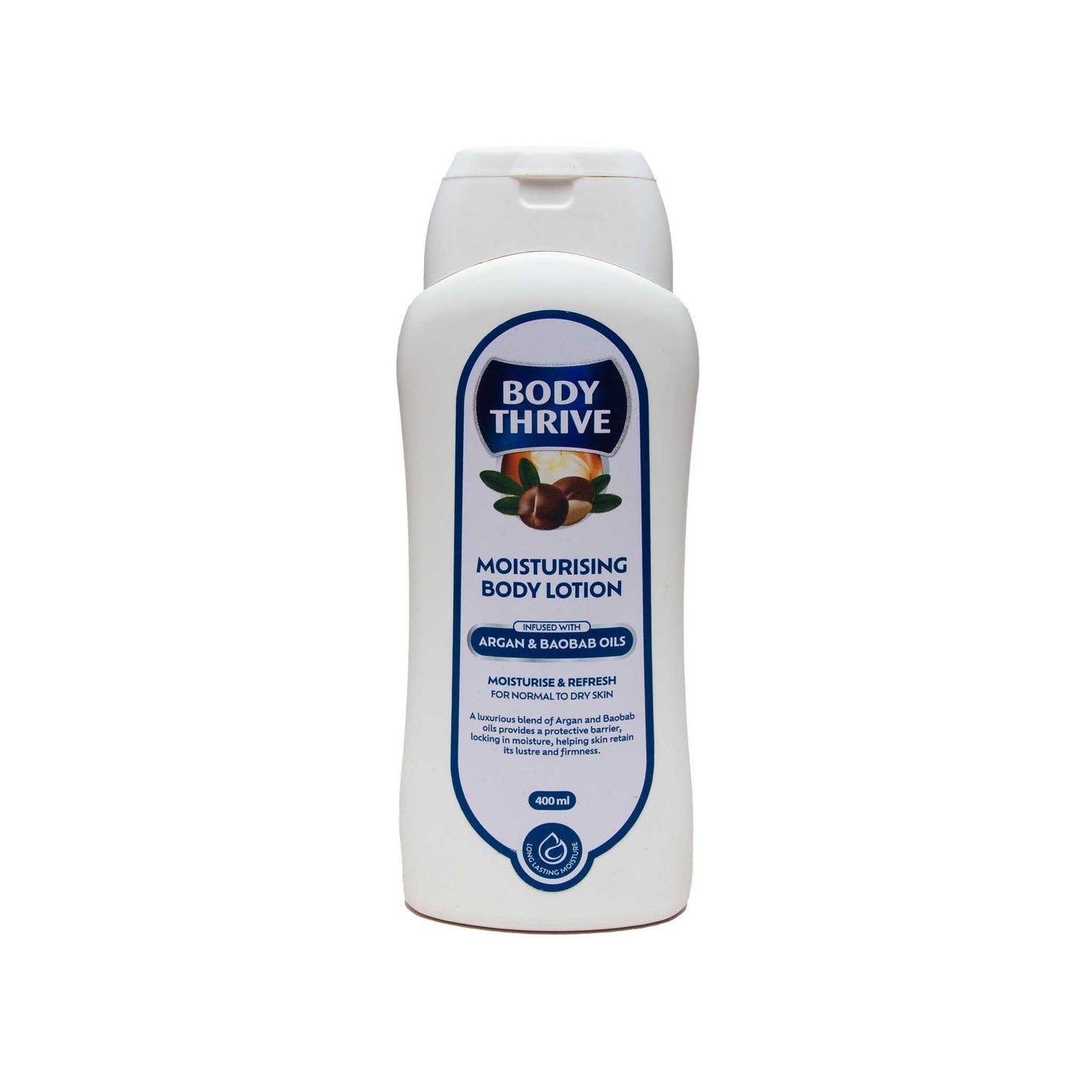 Body Thrive Moisturising Body Lotion – Argan & Baobab Oils (400ml)