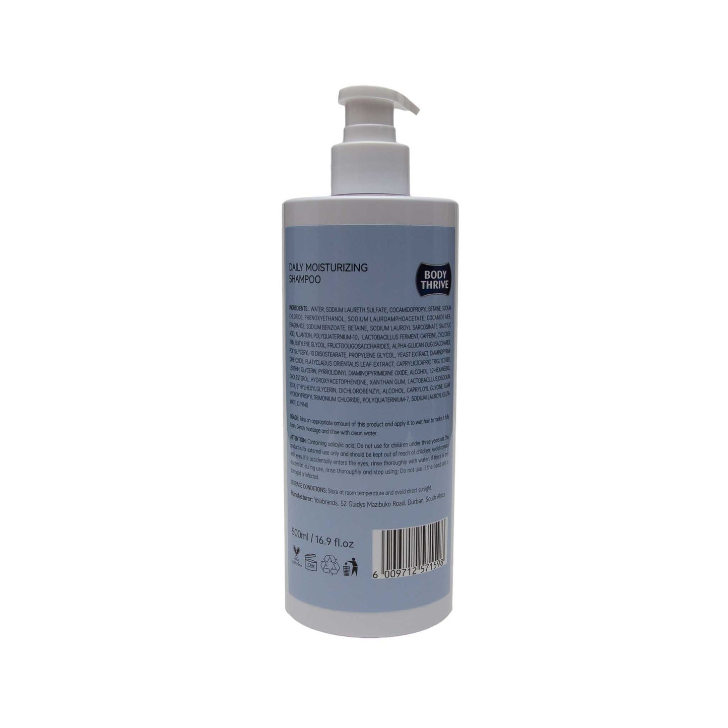 Body Thrive Daily Moisturising Shampoo (500ml)