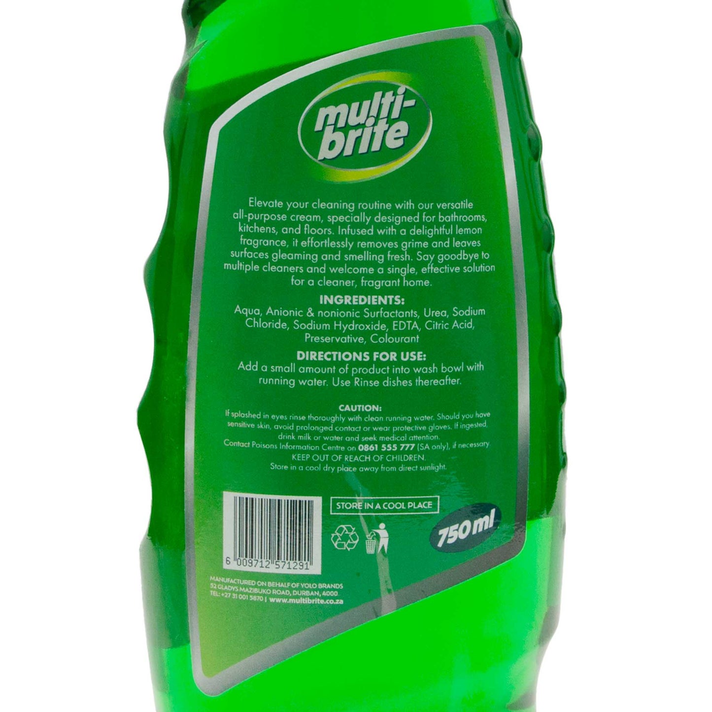 Multi-Brite Dishwashing Liquid (750ml)