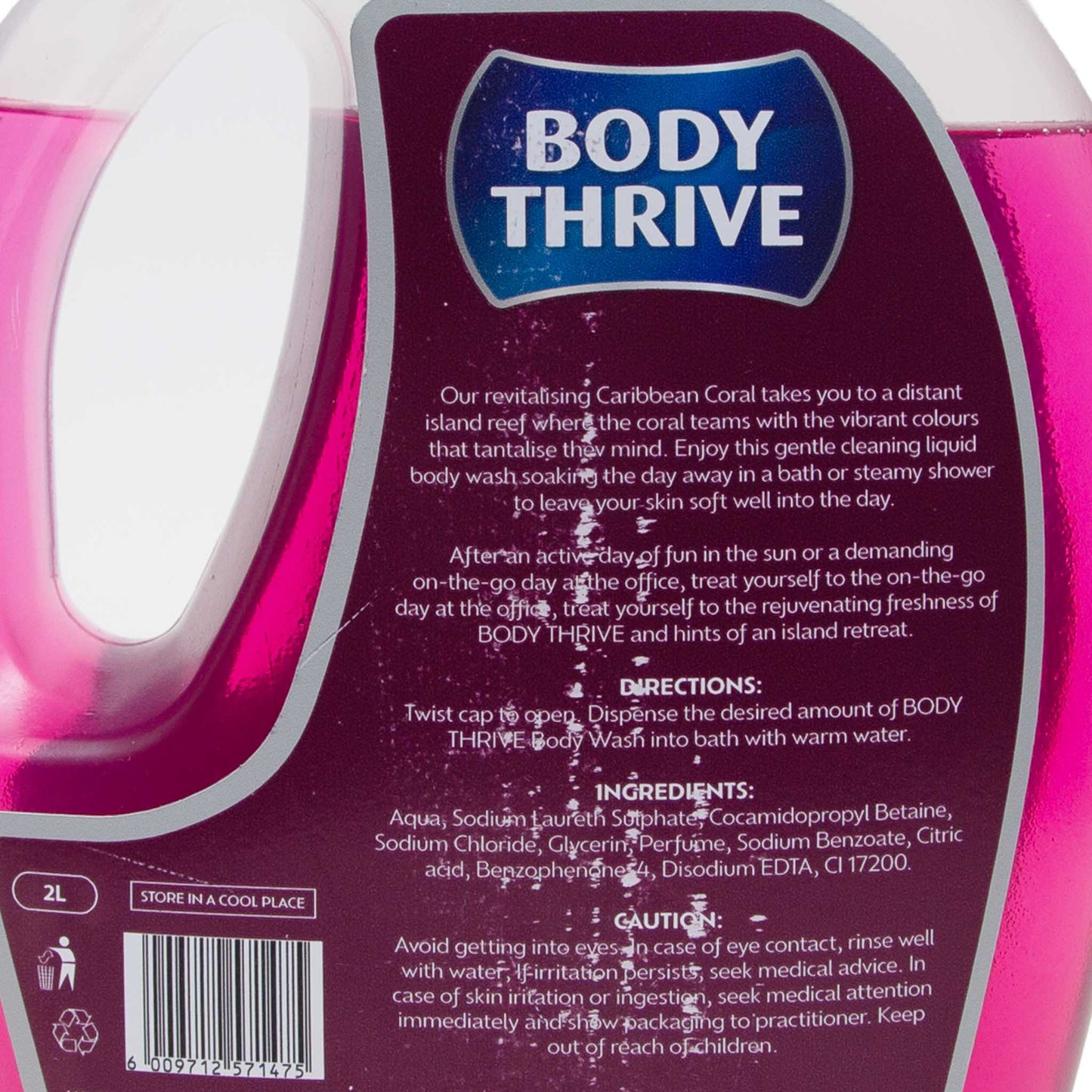 Body Thrive Caribbean Coral Bubble Bath (2L)
