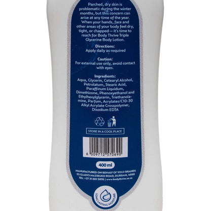 Body Thrive Triple Glycerine Body Lotion (400ml)