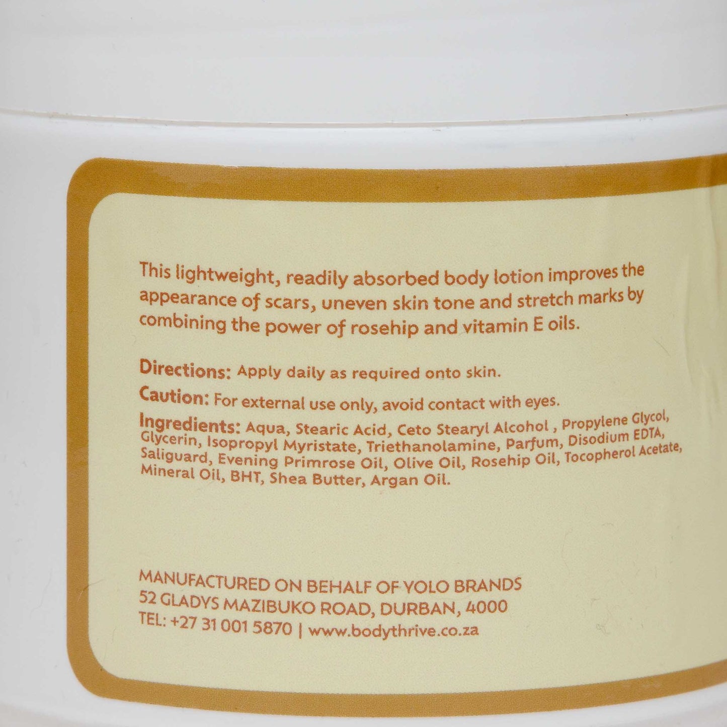 Body Thrive Tissue Oil Cream (500g)
